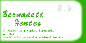 bernadett hentes business card